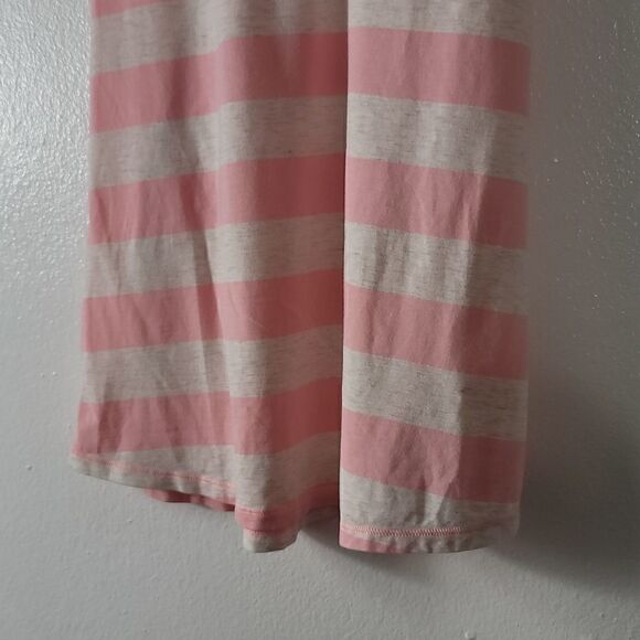 Lululemon Om Pink/White  Stripe Racer-back top - Picture 4 of 6